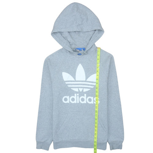 Adidas Men's Grey XS Pullover Hoodie with Logo Graphic