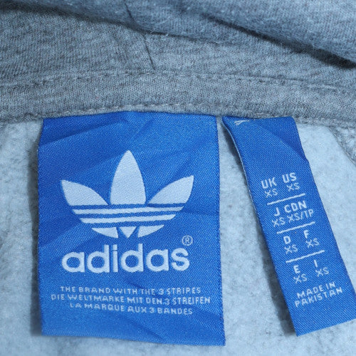 Adidas Men's Grey XS Pullover Hoodie with Logo Graphic