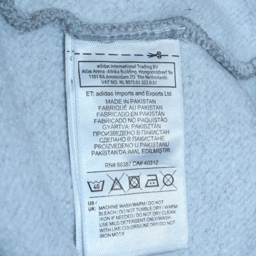 Adidas Men's Grey XS Pullover Hoodie with Logo Graphic