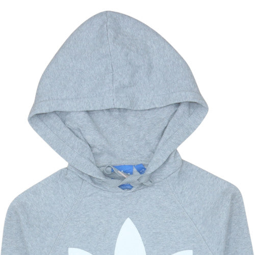 Adidas Men's Grey XS Pullover Hoodie with Logo Graphic