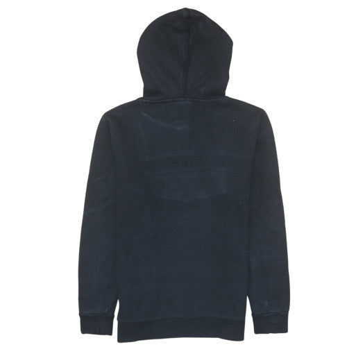 Napapijri Boys Black Pullover Hoodie 10 Years Logo Fleece Sweatshirt