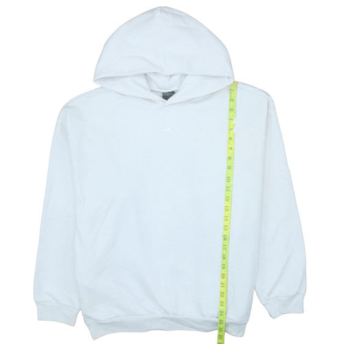 Adidas Men's White Pullover Hoodie M Basketball Fleece Sweatshirt