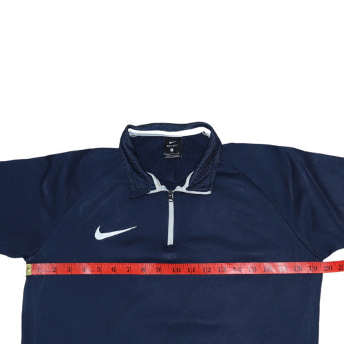 Nike Men Blue Dri-Fit 1/4 Zip Athletic Sweatshirt S