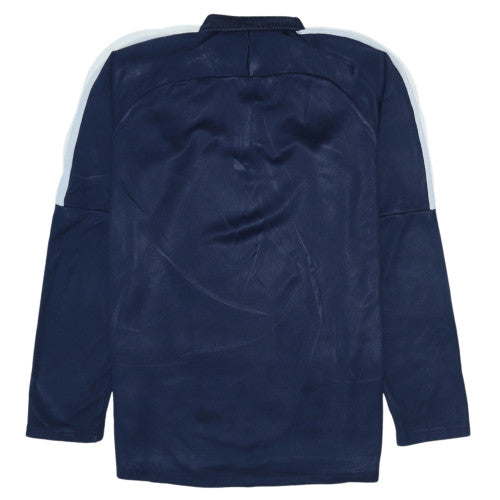 Nike Men Blue Dri-Fit 1/4 Zip Athletic Sweatshirt S