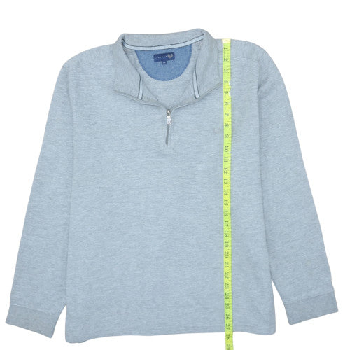 Lincoln Men's Grey 2XL 1/4 Zip Pullover Sweatshirt Regular Fit