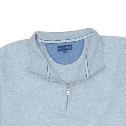 Lincoln Men's Grey 2XL 1/4 Zip Pullover Sweatshirt Regular Fit