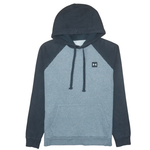 Under Armour Men's Grey & Black Pullover Hoodie Size M Cotton Blend
