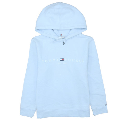 Tommy Hilfiger Men's Blue Pullover Hoodie M Graphic Logo Fleece