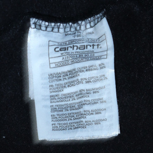 Carhartt Men’s Black Pullover Hoodie Small Graphic Streetwear