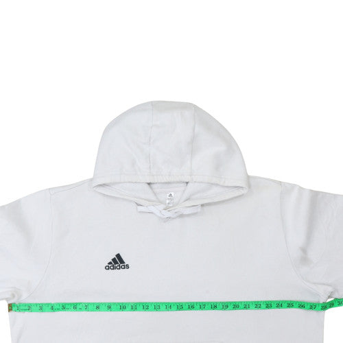Adidas Men's White 2XL Pullover Hoodie with Logo