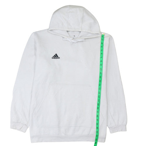 Adidas Men's White 2XL Pullover Hoodie with Logo