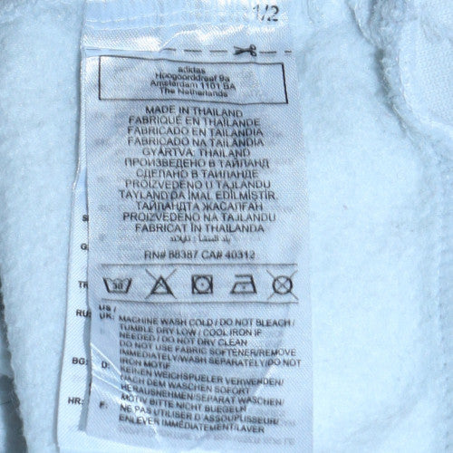 Adidas Men's White 2XL Pullover Hoodie with Logo