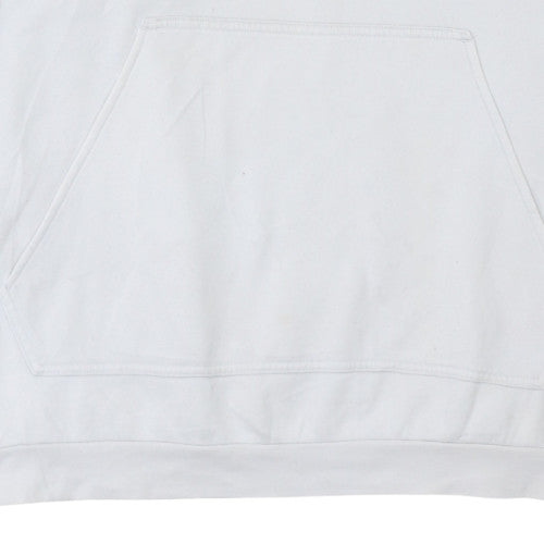 Adidas Men's White 2XL Pullover Hoodie with Logo