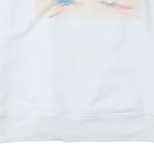 Levi's Women's White Relaxed Sweatshirt L Crew Neck Graphic Print