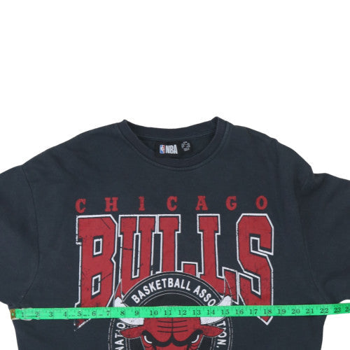 NBA Chicago Bulls Black Sweatshirt Women 2XS Crew Neck Pullover