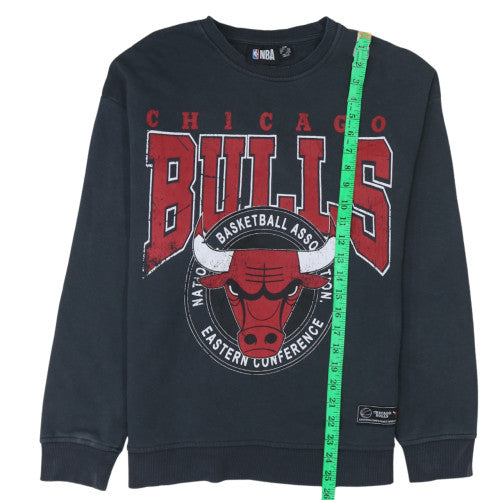 NBA Chicago Bulls Black Sweatshirt Women 2XS Crew Neck Pullover