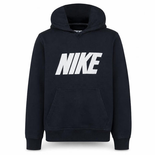 Nike Men's Black Pullover Hoodie M Fleece Logo Sportswear