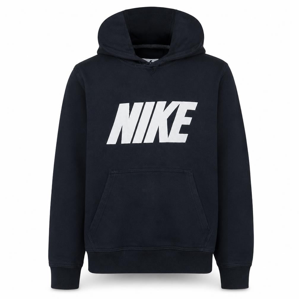 Nike Men's Black Pullover Hoodie M Fleece Logo Sportswear