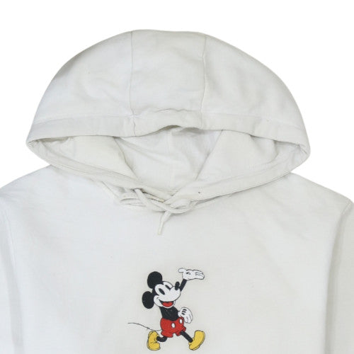 Disney Women’s White Mickey Mouse Pullover Hoodie Size M