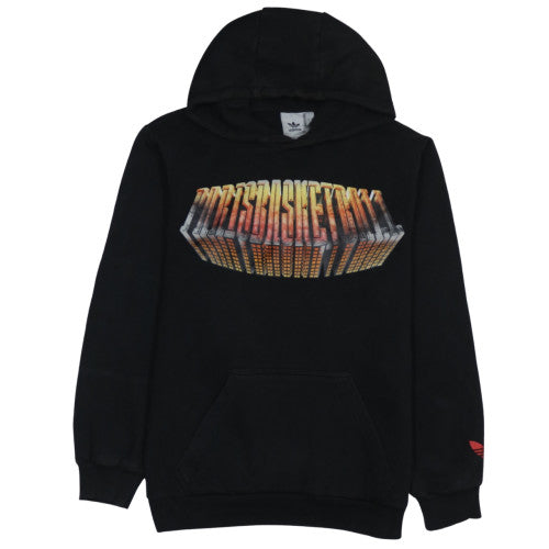 Adidas Mens Black Pullover Hoodie Size M Basketball Graphic