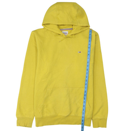 Tommy Jeans Men's Yellow XL Pullover Hoodie with Logo