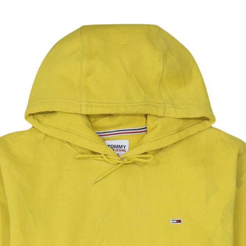 Tommy Jeans Men's Yellow XL Pullover Hoodie with Logo