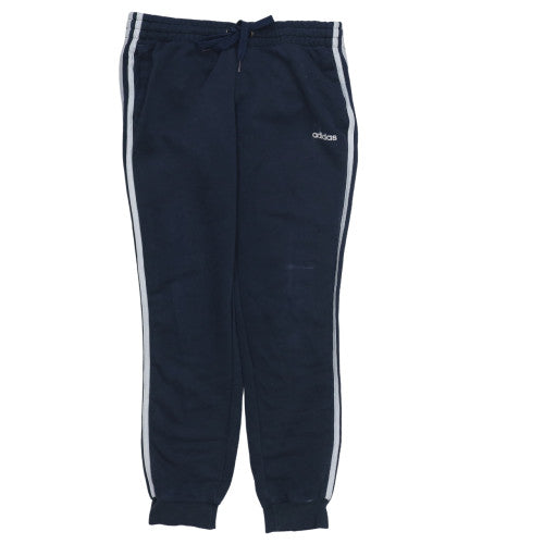 Adidas Women's Blue Jogger Trousers M Fleece Elastic Waist