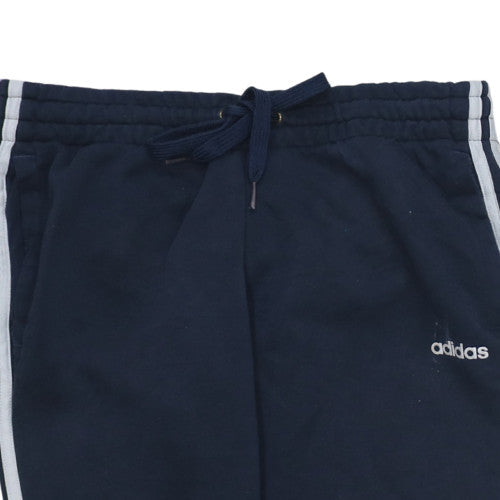 Adidas Women's Blue Jogger Trousers M Fleece Elastic Waist