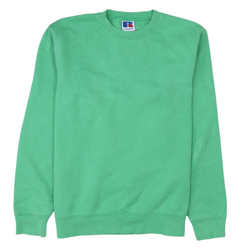 Russell Mens Green XL Pullover Crew Neck Fleece Sweatshirt