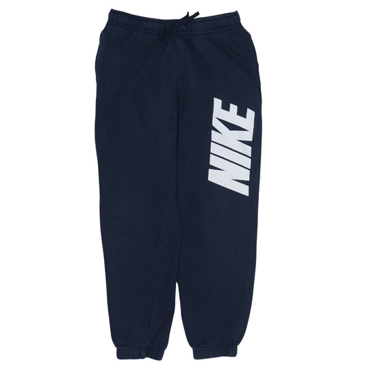 Nike Men's Blue Small Logo Fleece Sweatpants Joggers
