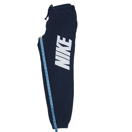 Nike Men's Blue Small Logo Fleece Sweatpants Joggers
