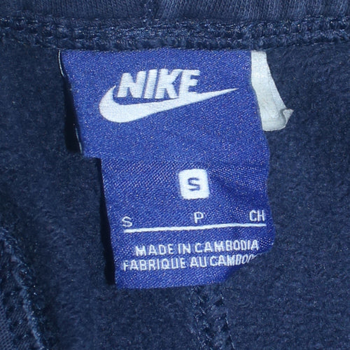 Nike Men's Blue Small Logo Fleece Sweatpants Joggers