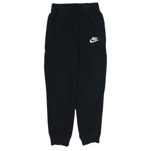 Nike Boys Black Jogger Trousers L 147-158cm Elastic Waist Fleece Sweatpants