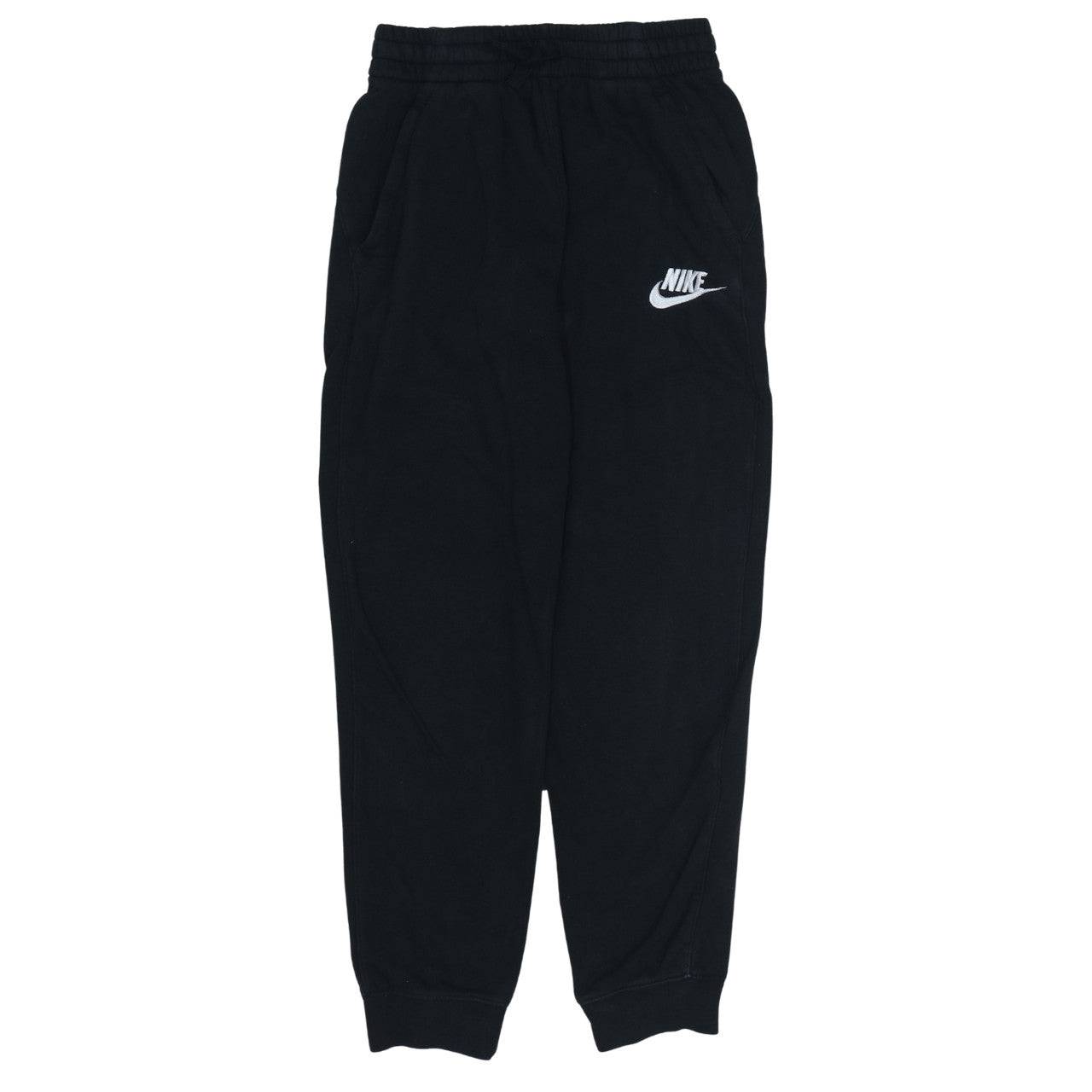 Nike Boys Black Jogger Trousers L 147-158cm Elastic Waist Fleece Sweatpants