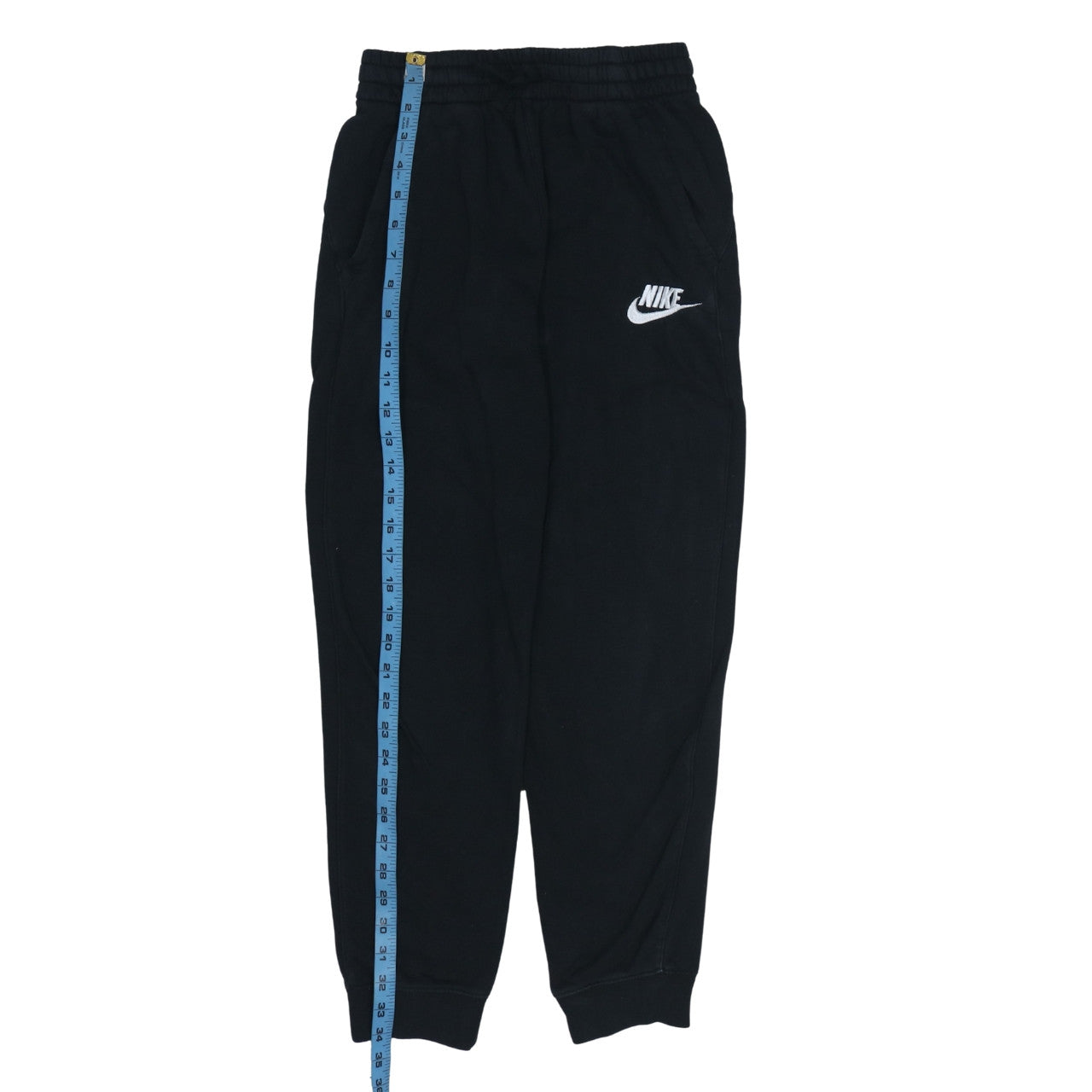 Nike Boys Black Jogger Trousers L 147-158cm Elastic Waist Fleece Sweatpants