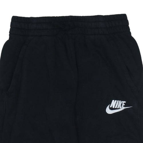 Nike Boys Black Jogger Trousers L 147-158cm Elastic Waist Fleece Sweatpants