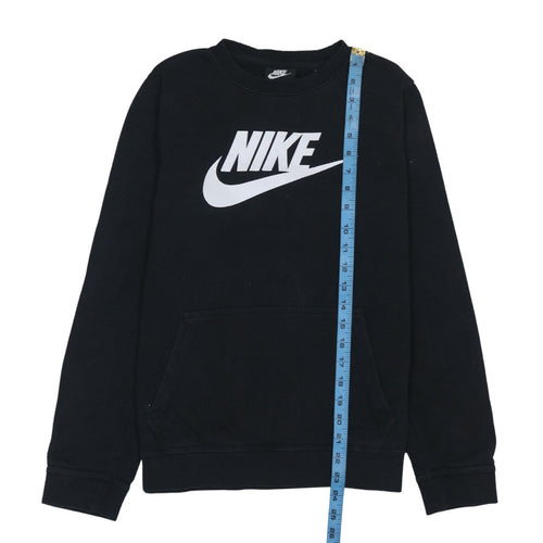 Nike Boys Black XL Sweatshirt Crew Neck Fleece Pullover Logo Print