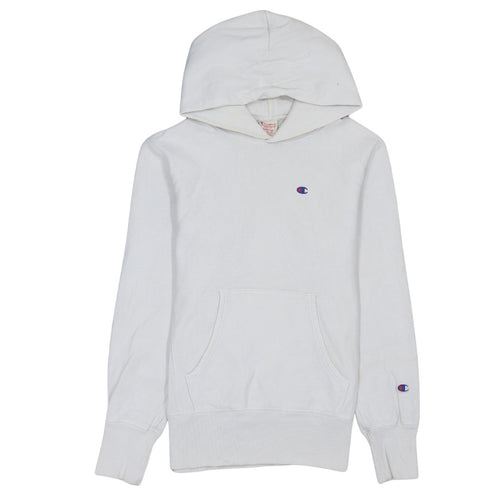 Champion Mens White Medium Pullover Hoodie Sweatshirt