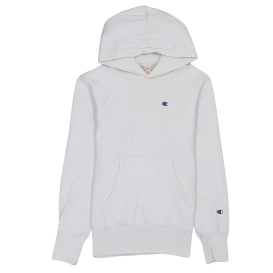 Champion Mens White Medium Pullover Hoodie Sweatshirt