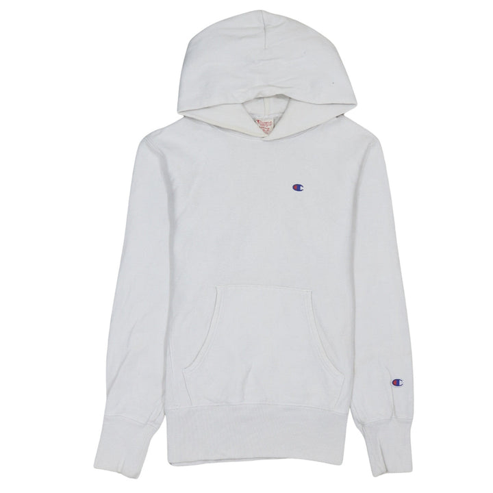 Champion Mens White Medium Pullover Hoodie Sweatshirt