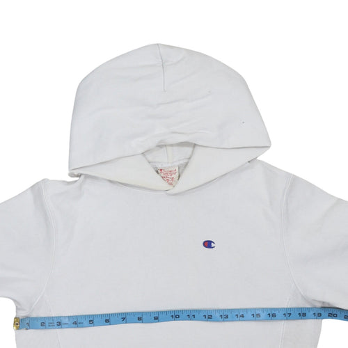 Champion Mens White Medium Pullover Hoodie Sweatshirt