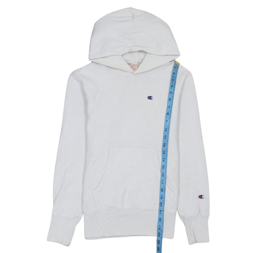 Champion Mens White Medium Pullover Hoodie Sweatshirt
