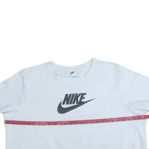 Nike Men's White XL Pullover Sweatshirt Crew Neck Graphic Logo