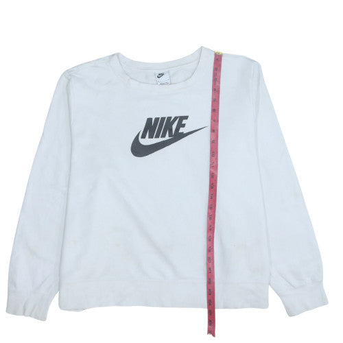Nike Men's White XL Pullover Sweatshirt Crew Neck Graphic Logo