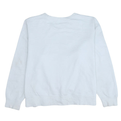 Nike Men's White XL Pullover Sweatshirt Crew Neck Graphic Logo