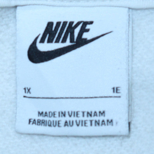 Nike Men's White XL Pullover Sweatshirt Crew Neck Graphic Logo