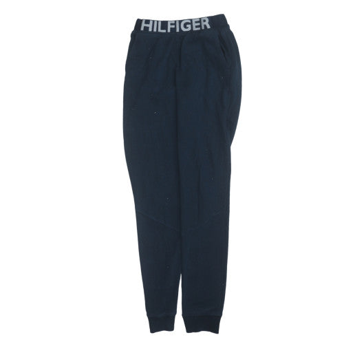 Tommy Hilfiger Boys Navy Jogger Trousers Size 164 Cotton Blend