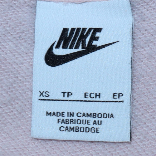 Nike Women’s Pink Pullover Hoodie XS Hooded Graphic Sweatshirt