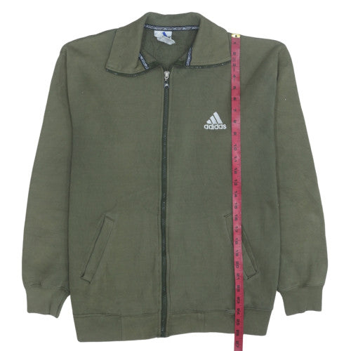 Adidas Men's Green Full Zip Track Jacket Size M Fleece Lined