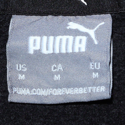 Puma Men's Black Pullover Hoodie Size M Regular Fit Sportswear